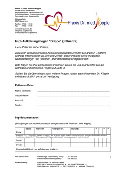 Impfaufkl&auml;rung GRIPPE - Praxis Dr. med. Matthias K&ouml;pple