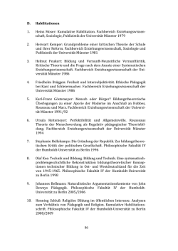 D. Habilitationen 1. Heinz Moser: Kumulative Habilitation