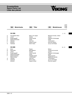 Ersatzteilliste Spare Parts List Liste des pièces