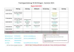 Jugend Trainingsplanung