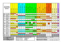 IFV-Termine Herbstrunde 2015/16