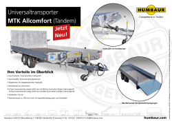 Universaltransporter MTK Allcomfort (Tandem)
