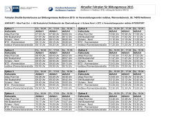 Fahrplan Shuttle-Sonderbus