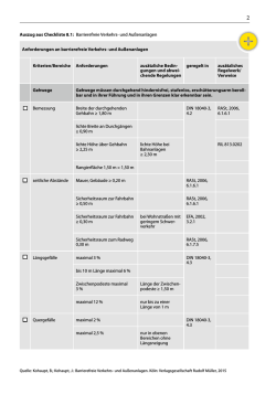 Checkliste barrierefreie Gehwege