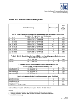 Lieferwerk Mittelherwigsdorf - ALLGEMEINE BAUSTOFF