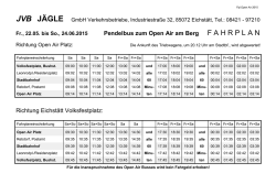 hier gibts den Fahrplan!