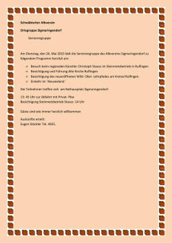 INFO - Albverein Sigmaringendorf