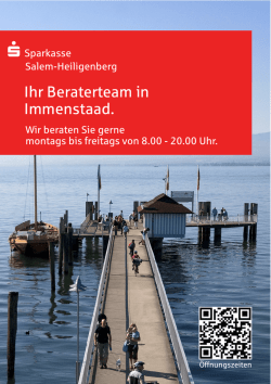 Ihr Beraterteam in Immenstaad. - Sparkasse Salem