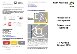 IN VIA Akademie Pflegestufen- management Schwerpunkt Demenz