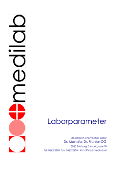 Labortest-Katalog als PDF - Das medizinisch diagnostische