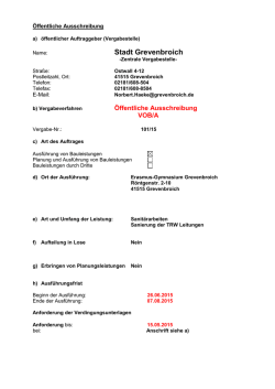 Ausschreibungstext