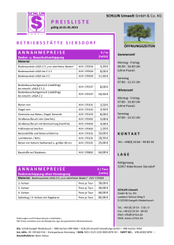 Annahmepreise als PDF - Lambert Schlun GmbH & Co. KG