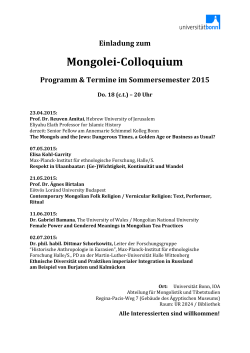 Mongolei-Colloquium