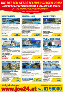 Die besten selbstfahrer reisen 2015!
