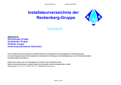 Installateurverzeichnis der Reckenberg-Gruppe