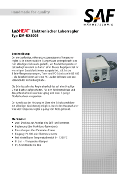 Elektronischer Laborregler Typ KM