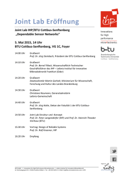 Joint Lab Er&ouml;ffnung - WWW-Docs for B