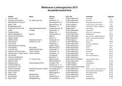 Ausstellerverzeichnis Wetterauer Leistungsschau 2013
