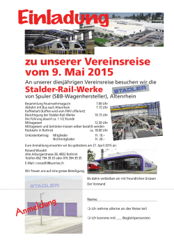 Stalder-Rail-Werke - Feuerwehrverein Rothrist