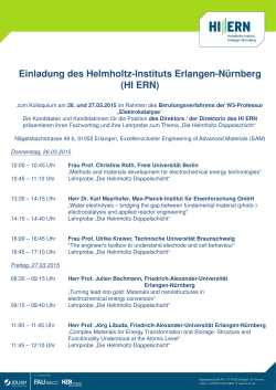 Einladung des Helmholtz-Instituts Erlangen