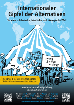 Plakat-Alternativ-Gipfel - Internationaler Gipfel der Alternativen