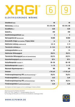 Technisches Datenblatt XRGI&reg; 6 & 9