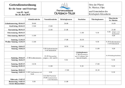 Gottesdienstordnung - Pastoralverbund Olpe