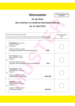 Stimmzettel - Landkreis Darmstadt Dieburg