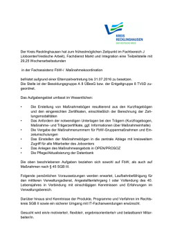 Interne Stellenausschreibung