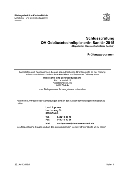 LEHRABSCHLUSS - PRÜFUNG - Prüfungskommission PK33