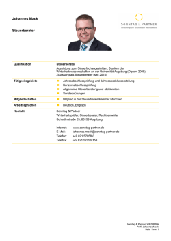 Johannes Mack - Sonntag & Partner