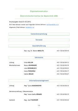 Organisationsstruktur OIB