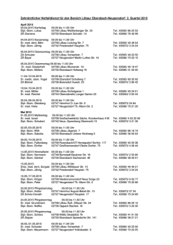 Ebersbach-Neugersdorf 2. Quartal 2015