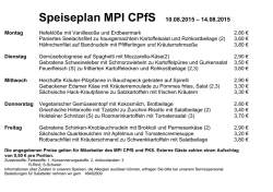aktueller Speiseplan