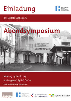 Programm Abendsymposium Spital Grabs 15.06.2015