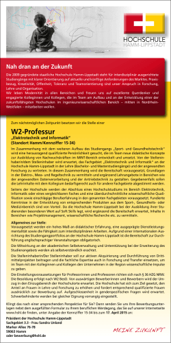W2-Professur - Hochschule Hamm
