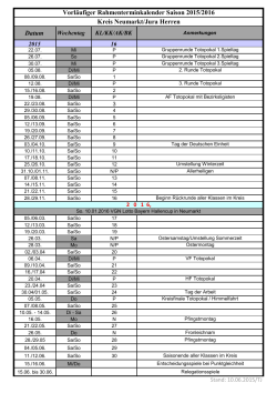 Rahmenterminkalender 2015