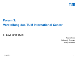 Vorstellung des TUM International Center
