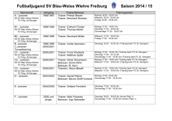 Termine und Trainingszeiten - SV Blau-Weiss