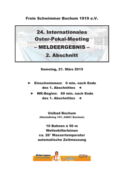 Meldeergebnis 2. Abschnitt - Freie Schwimmer Bochum 1919 eV