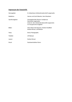 Impressum der Festschrift: