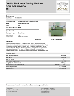 Double Flank Gear Testing Machine GOULDER