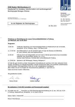 DVW Baden-W&uuml;rttemberg e.V. Gesellschaft f&uuml;r Geod&auml;sie