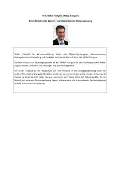 Prof. Stefan Fünfgeld, DHBW Stuttgart) Besonderheiten der Konzern