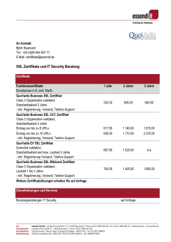 SSL Zertifikate und IT Security Beratung