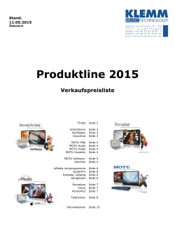 VKPreisliste Österreich - Klemm Music Technology