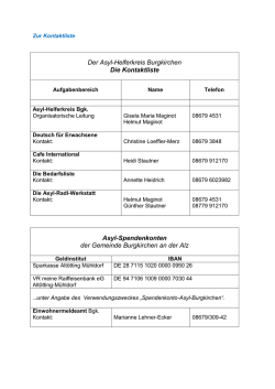 Der Asyl-Helferkreis Burgkirchen Die Kontaktliste Asyl