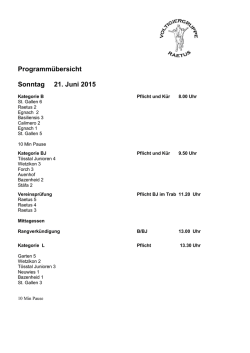 Zeitplan