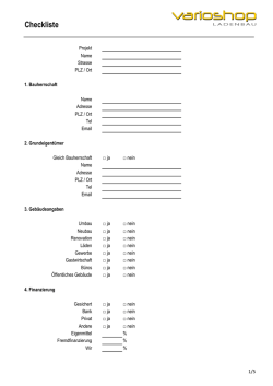 Checkliste - Varioshop