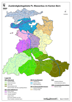 Zuständigkeitsgebiete PL Wasserbau im Kanton Bern